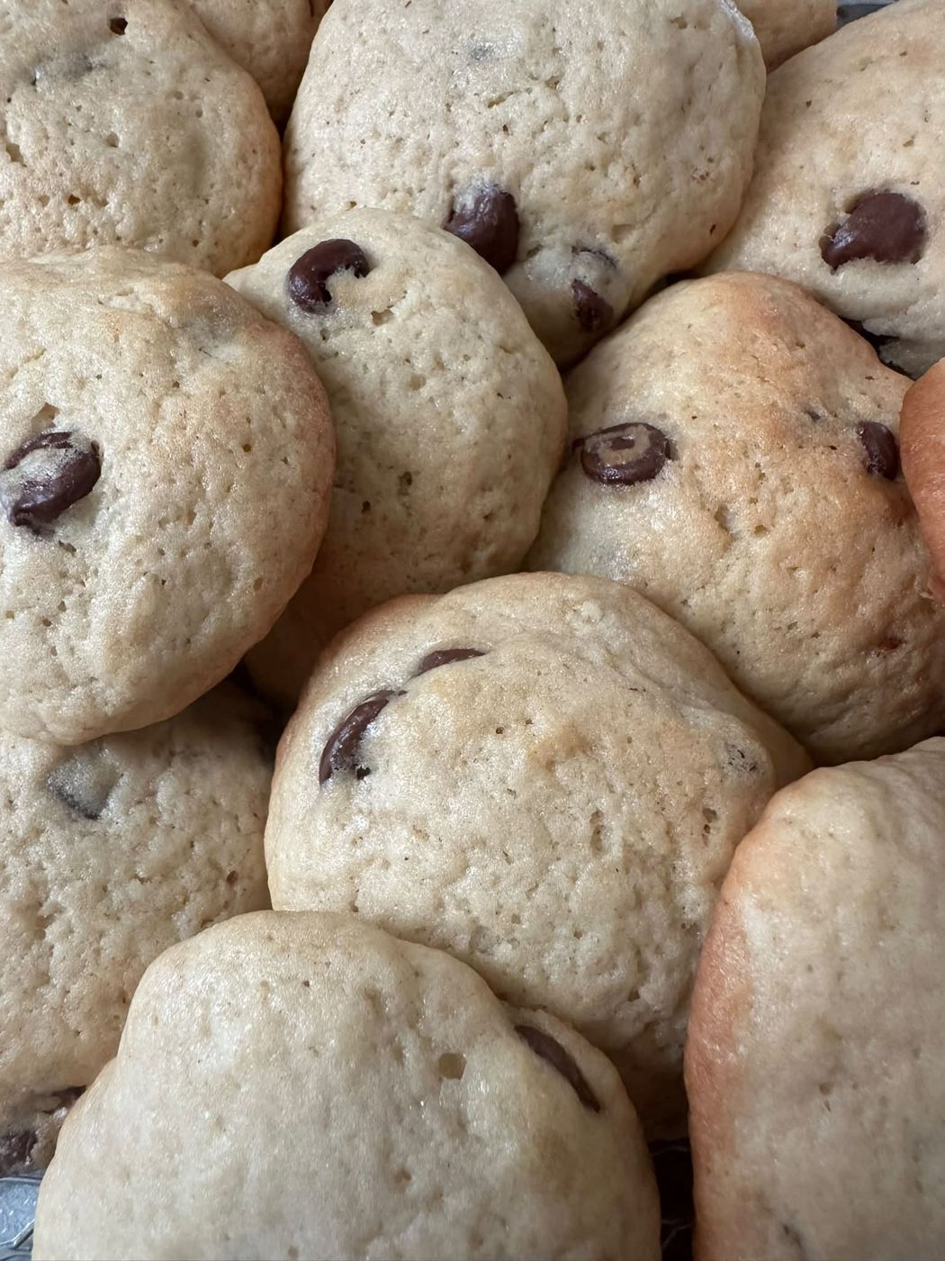 Soft rolls with chocolate chips